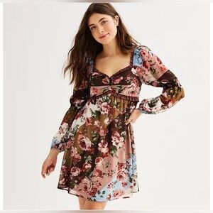 SO Babydoll Dress Victorian Floral Style Sz M